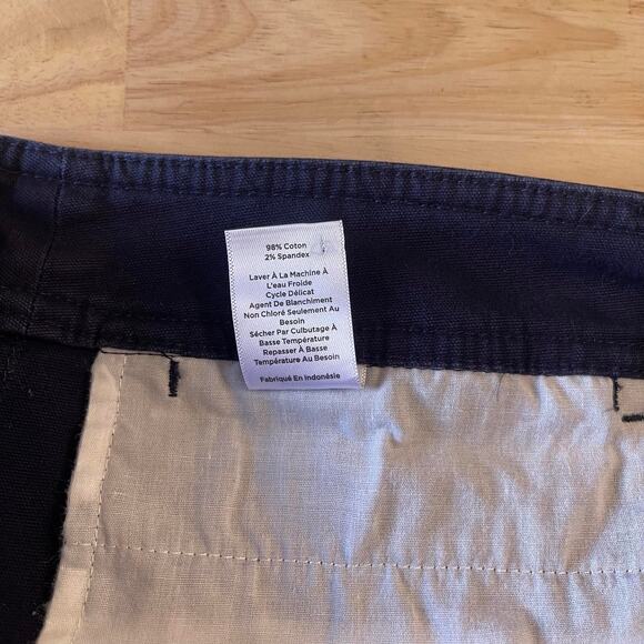 Talbots pants slacks trousers women's 18 wide legged cropped blue navy wide leg - Picture 7 of 13